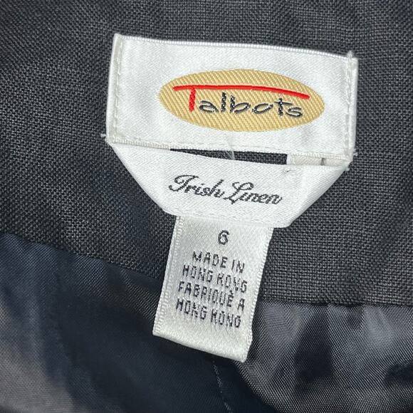 Talbots Vintage Irish Linen Full Button Down Sheath‎ Dress Size 6 Old Money Midi - Picture 6 of 7